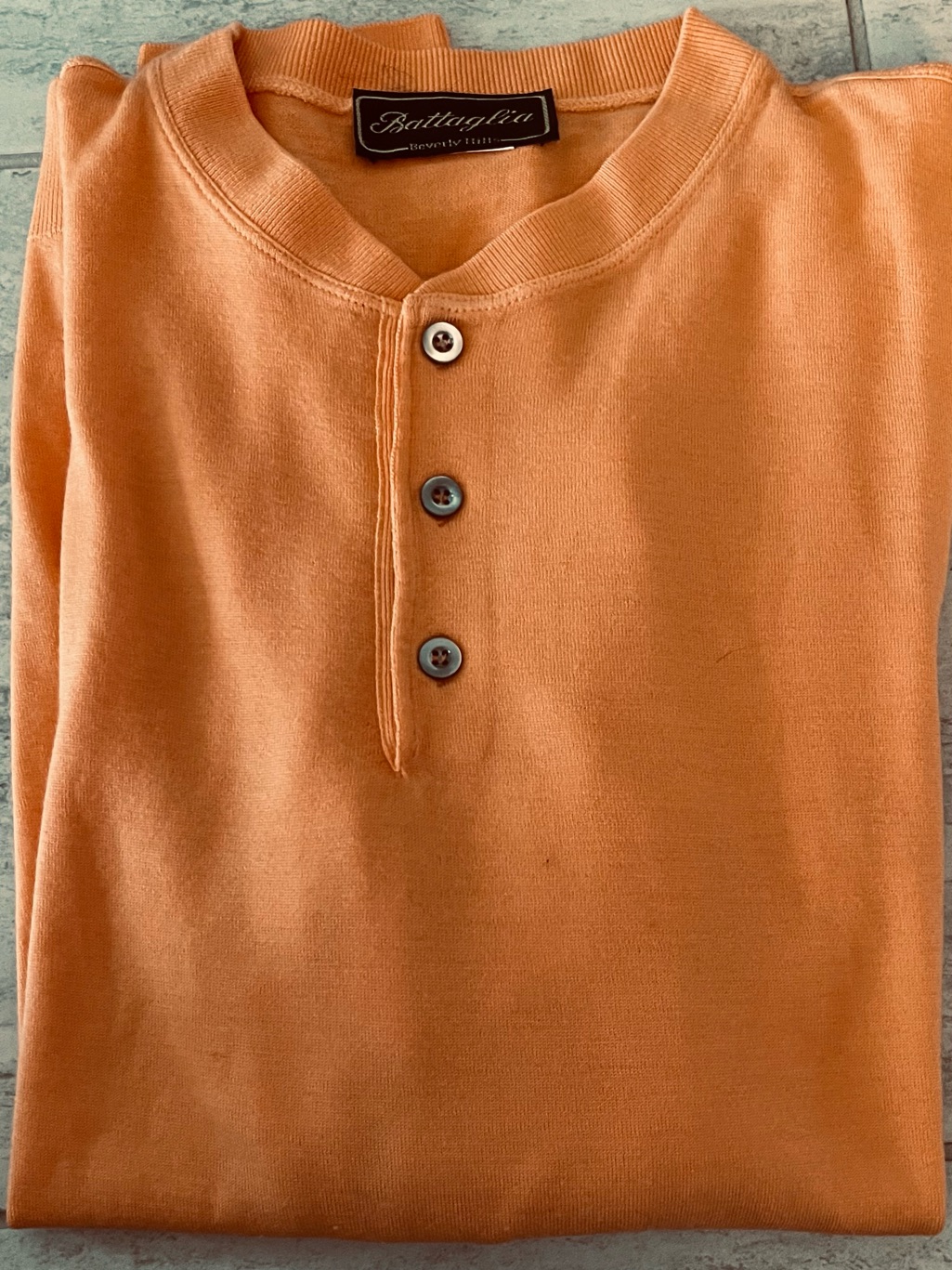 Battaglia Cotton-Blend Henley Cardigan
